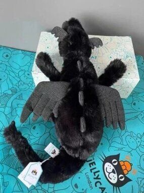 Rare Large Onyx Jellycat Dragon NWT